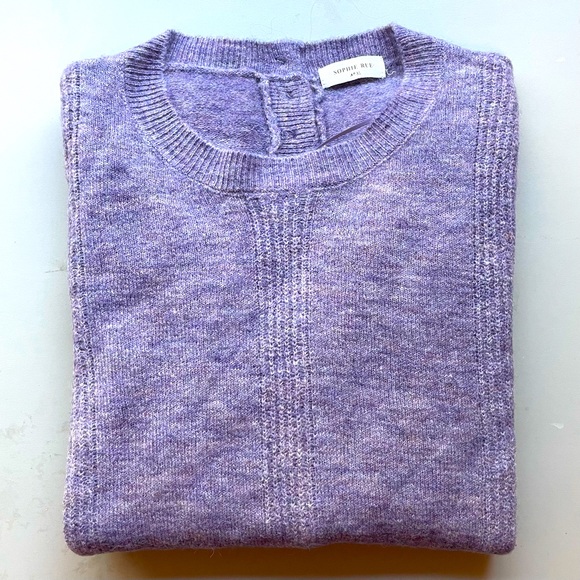 Sophie Rue Light Purple Back Button Pullover Sweater - Picture 6 of 12